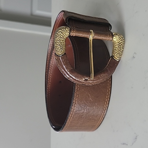 VTG Herdz Brown Bonded Leather Belt - Picture 1 of 14